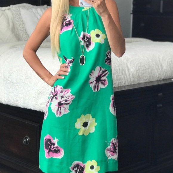 J CREW SLEEVELESS GREEN FLORAL DRESS - Picture 9 of 12